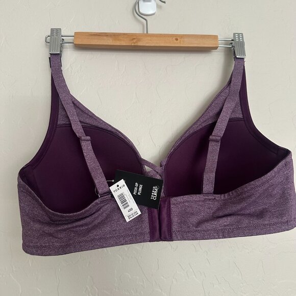NWT Torrid Push-Up Plunge Bra 40D Purple Heather - Picture 4 of 9